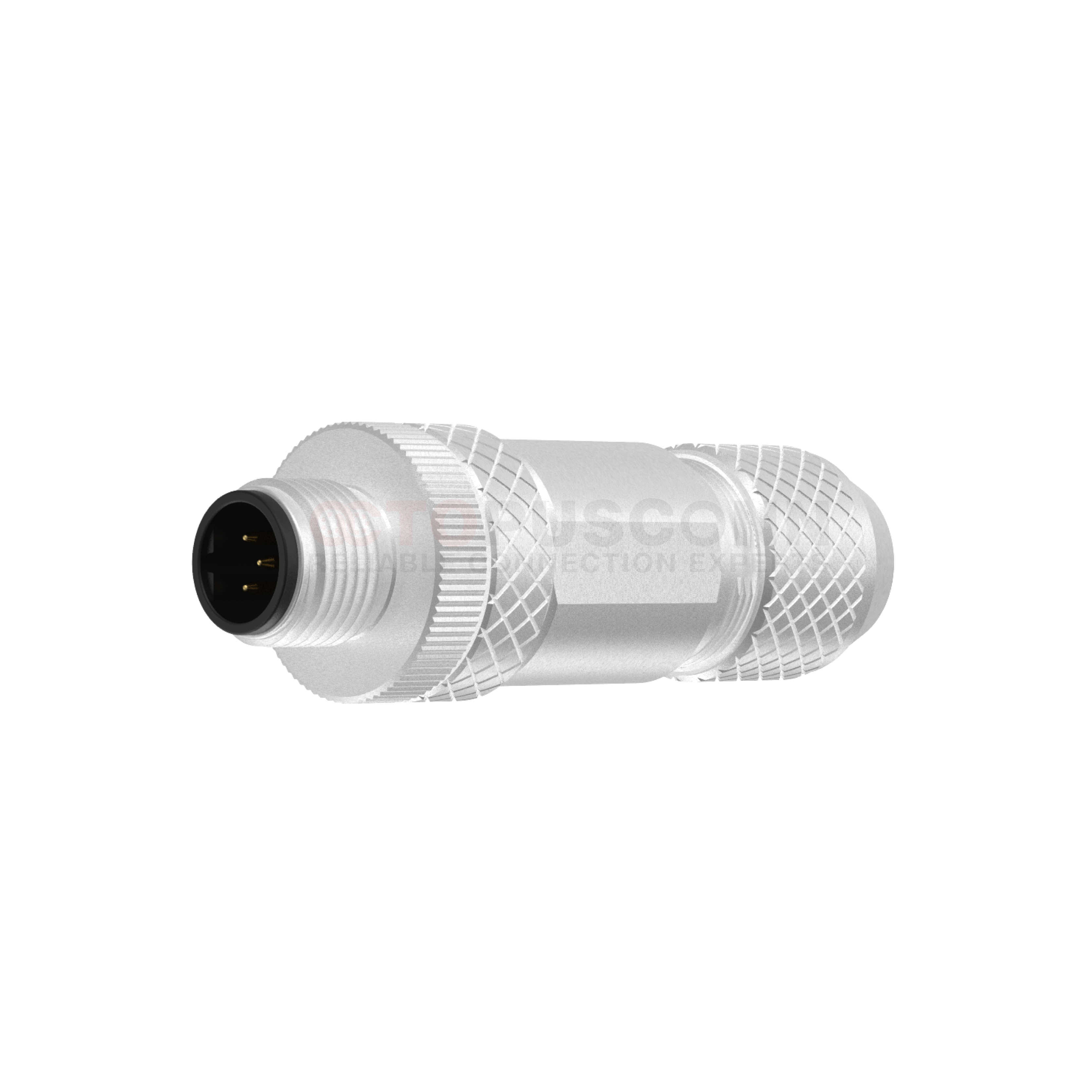 M12 B Coded Connectors Straight Metal Assembled 3-5PIN Male Screw type ...