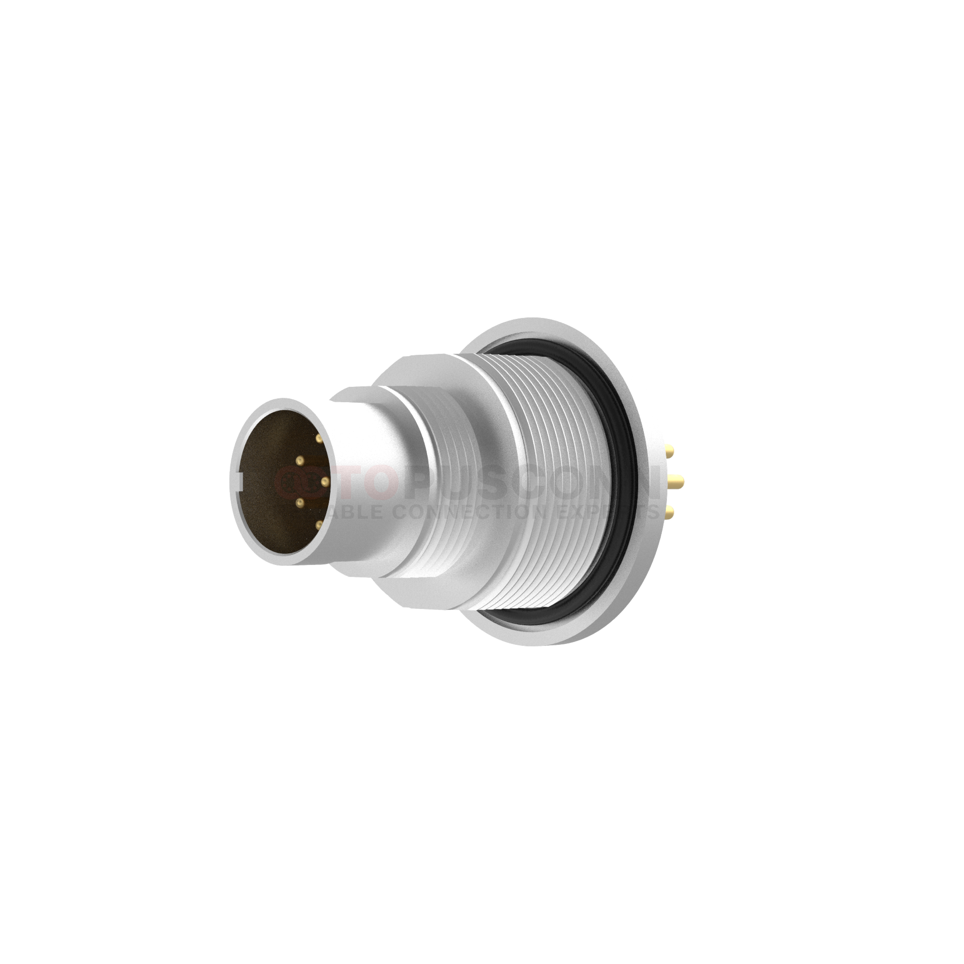M9 Circular Connector Male, Panel - type, Rear - panel Mounting, 2 - 8P ...
