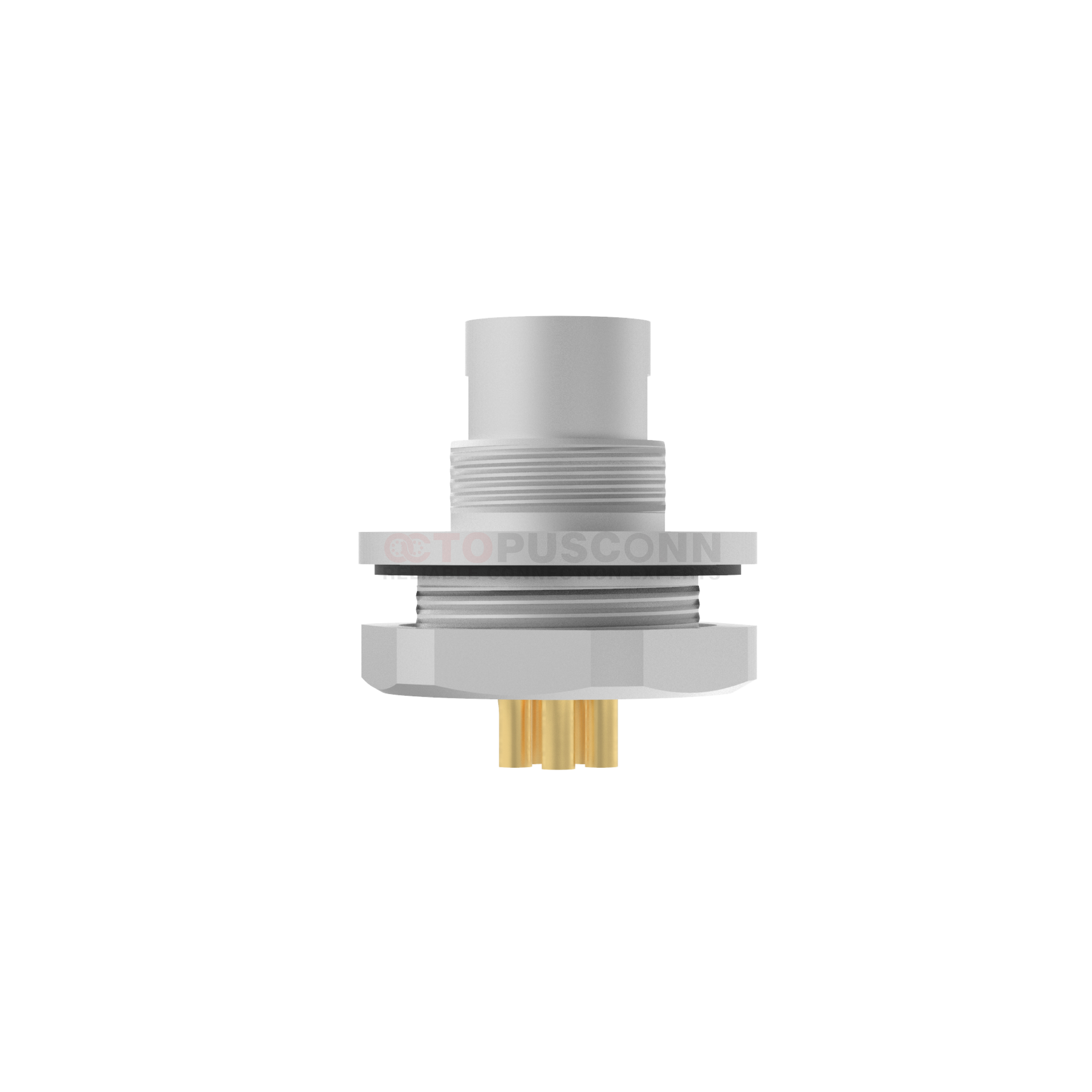 M9 Circular Connector Male, Panel - type, Front - panel Mounting, 2 ...