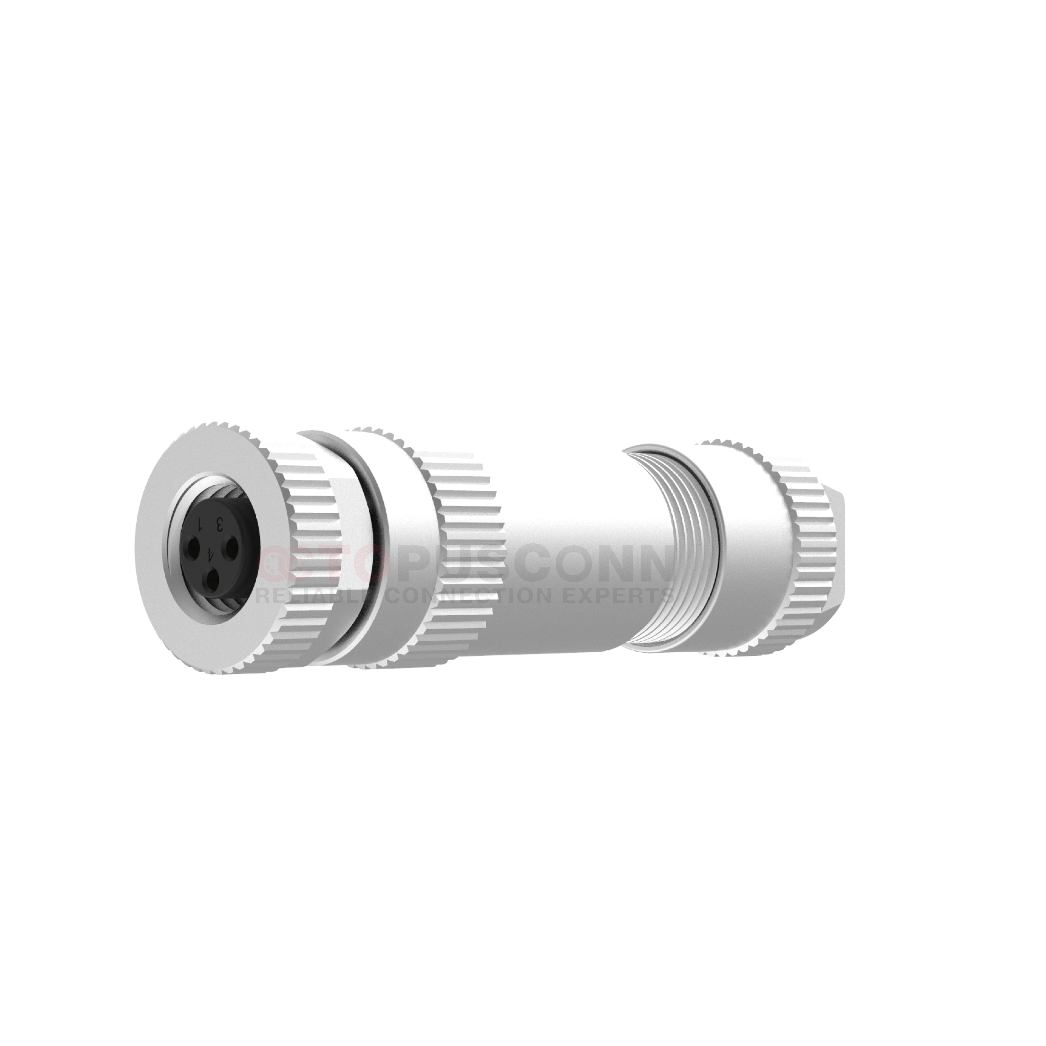 M8 Circular Connector, B - coded female, straight - type, metal ...