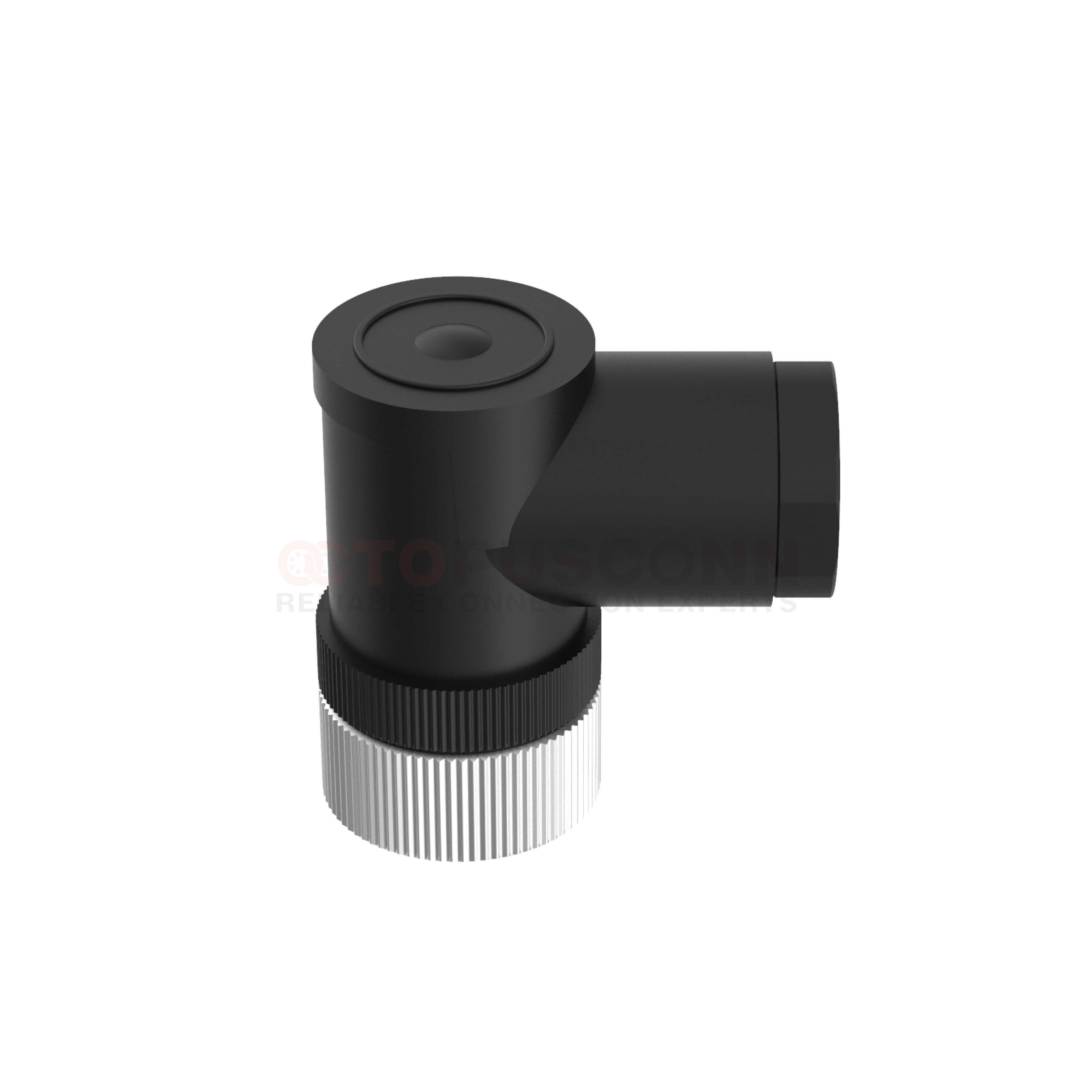 M12 S Coded Connectors Right Angle Plastic Assembled 3/3+PE Famale ...