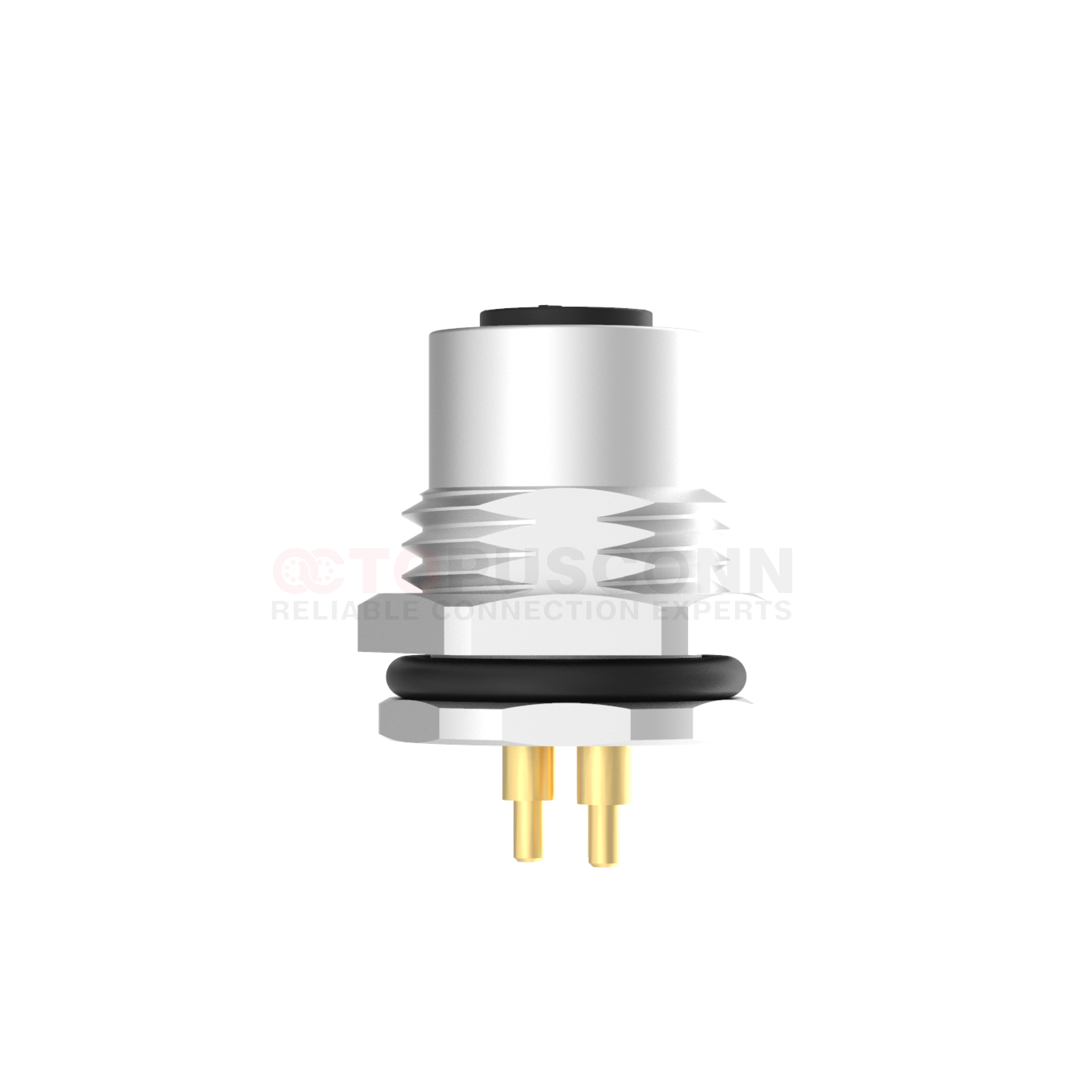 M12 T Coded Connectors Plate Rear Mount 2/2+PE/3+PE Female Plug plate ...