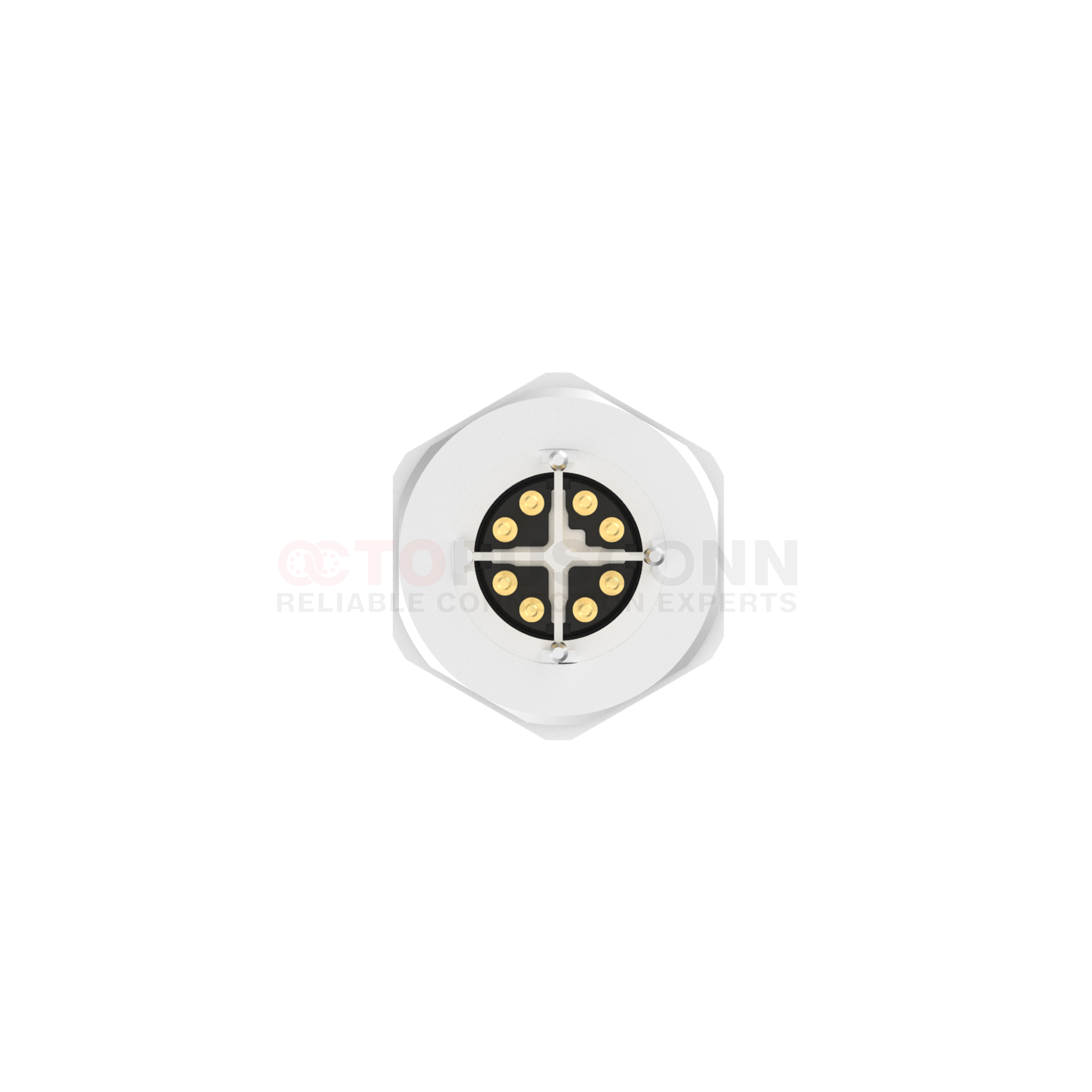 M12 X Coded Connectors Plate Rear Mount 8PIN Female Plug plate type M16 ...