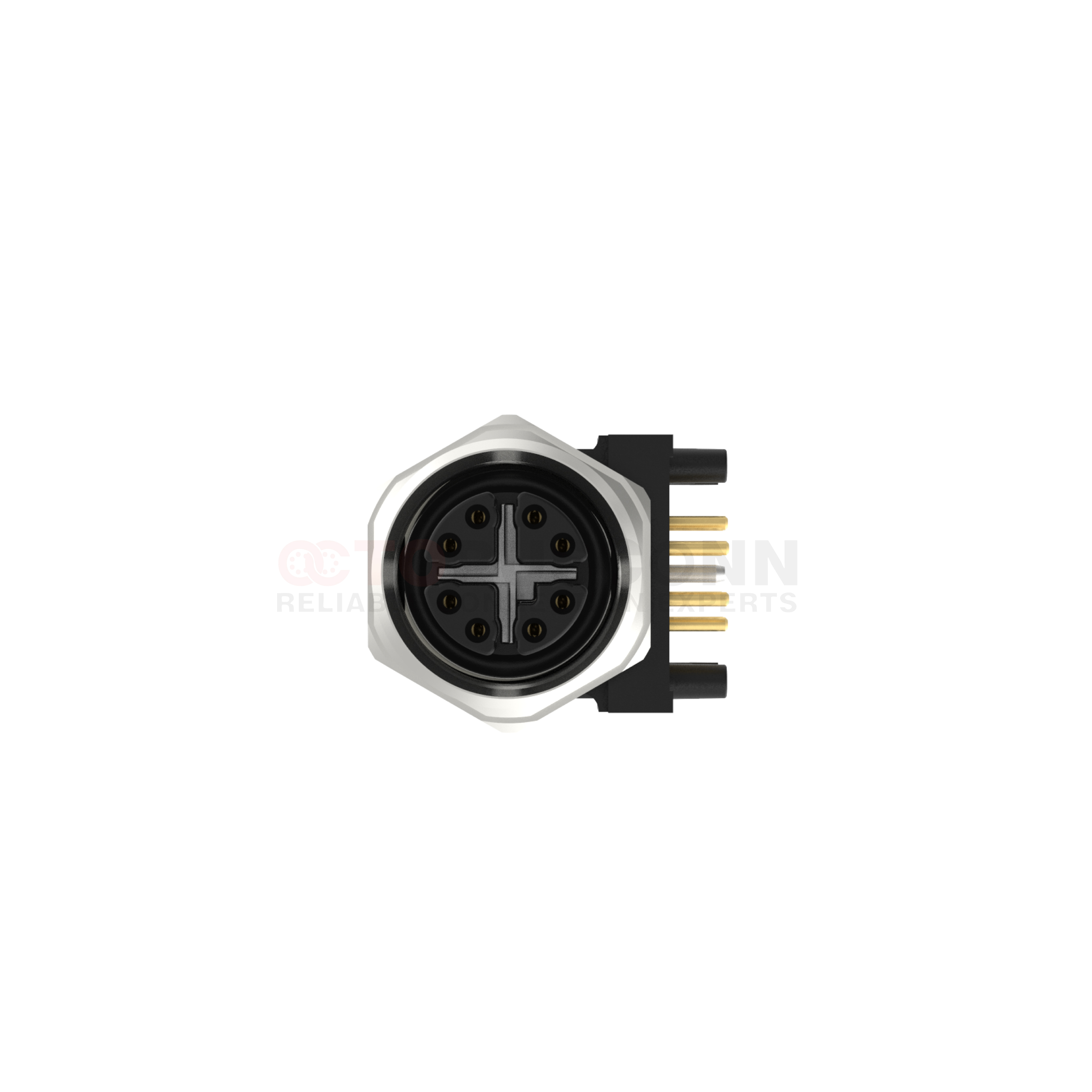 M12 X Coded Connectors Plate Rear Right Angle Socket 8PIN Female Plug ...