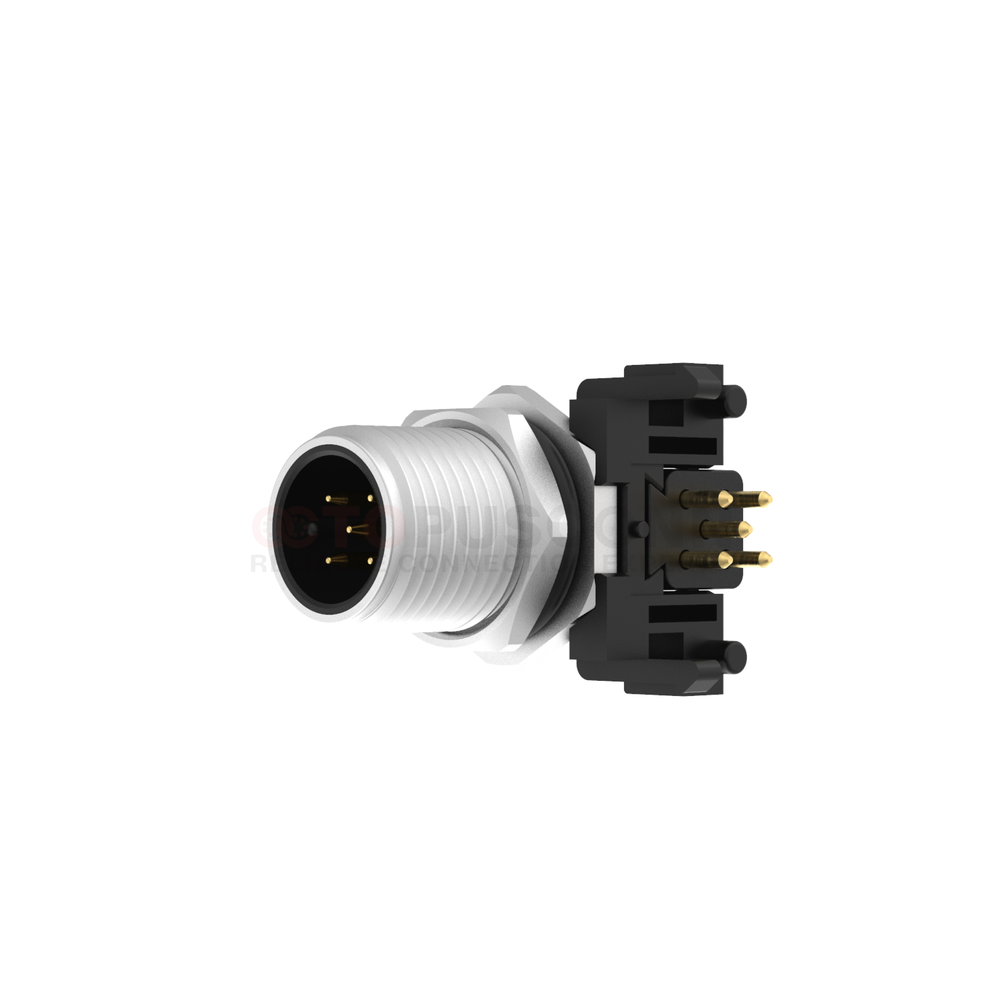M12 A Coded Connectors Plate Rear Mount 2-12PIN Male Plug plate type ...