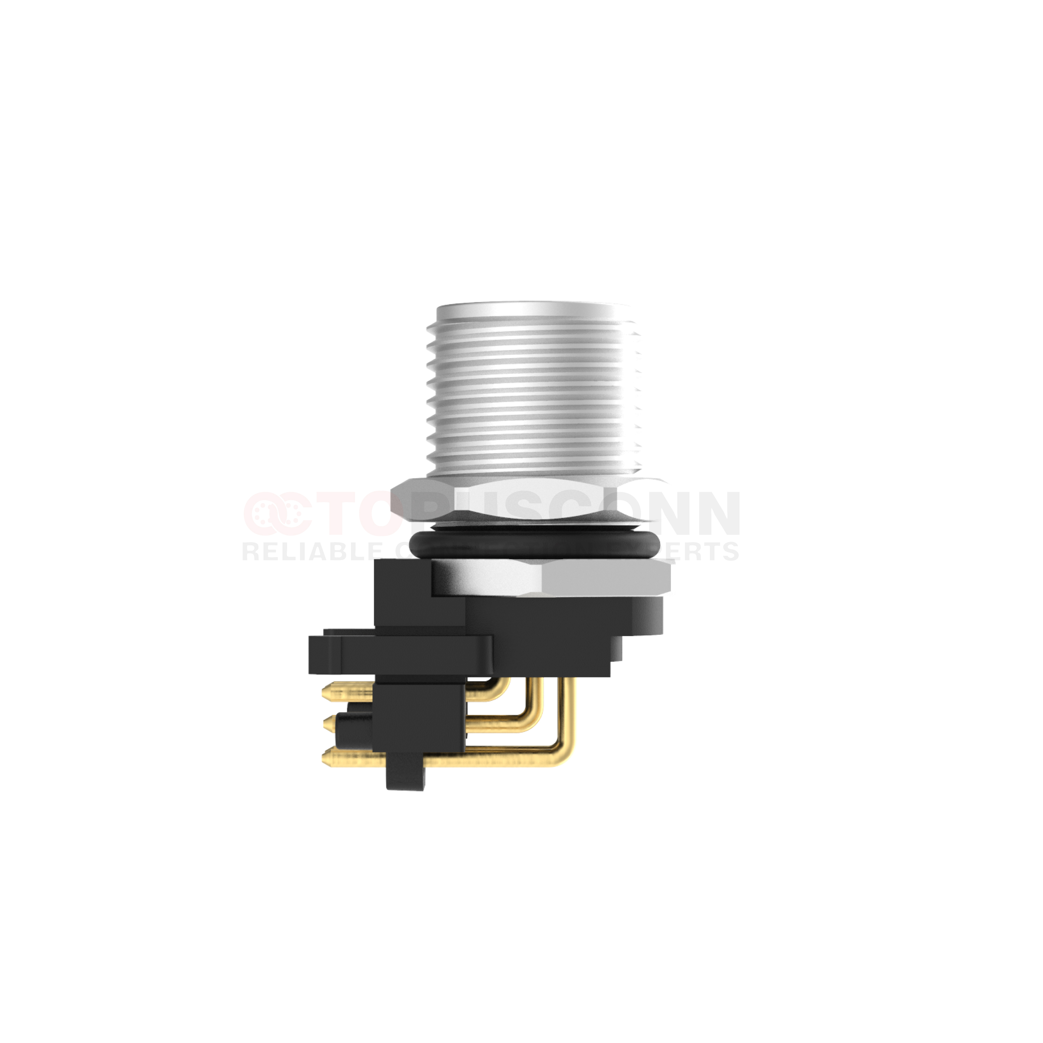M12 A Coded Connectors Plate Rear Mount 2-12PIN Male Plug plate type ...
