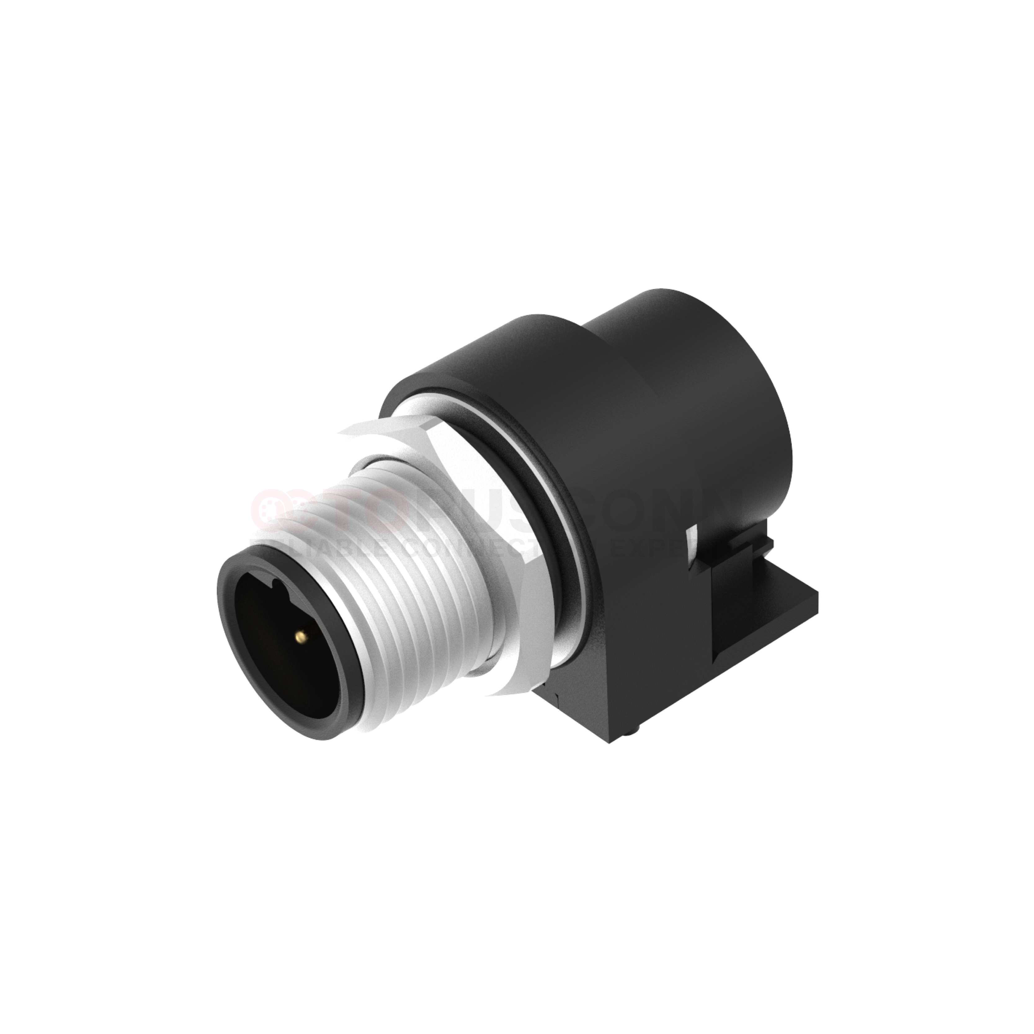 M12 A Coded Connectors Plate Rear Mount 2-12PIN Male Plug plate type M15*1 shielded