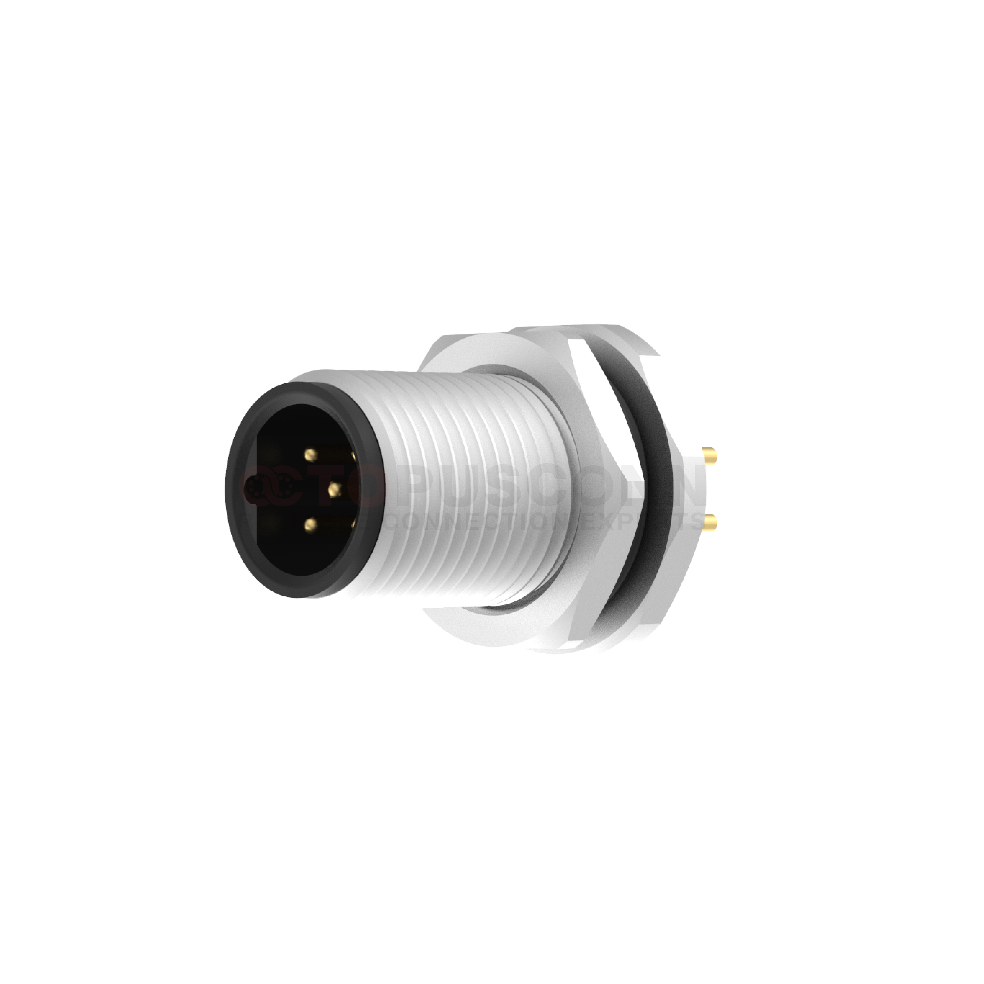 M12 B Coded Connectors Plate Rear Mount 3-5PIN Male Plug plate type M12 ...