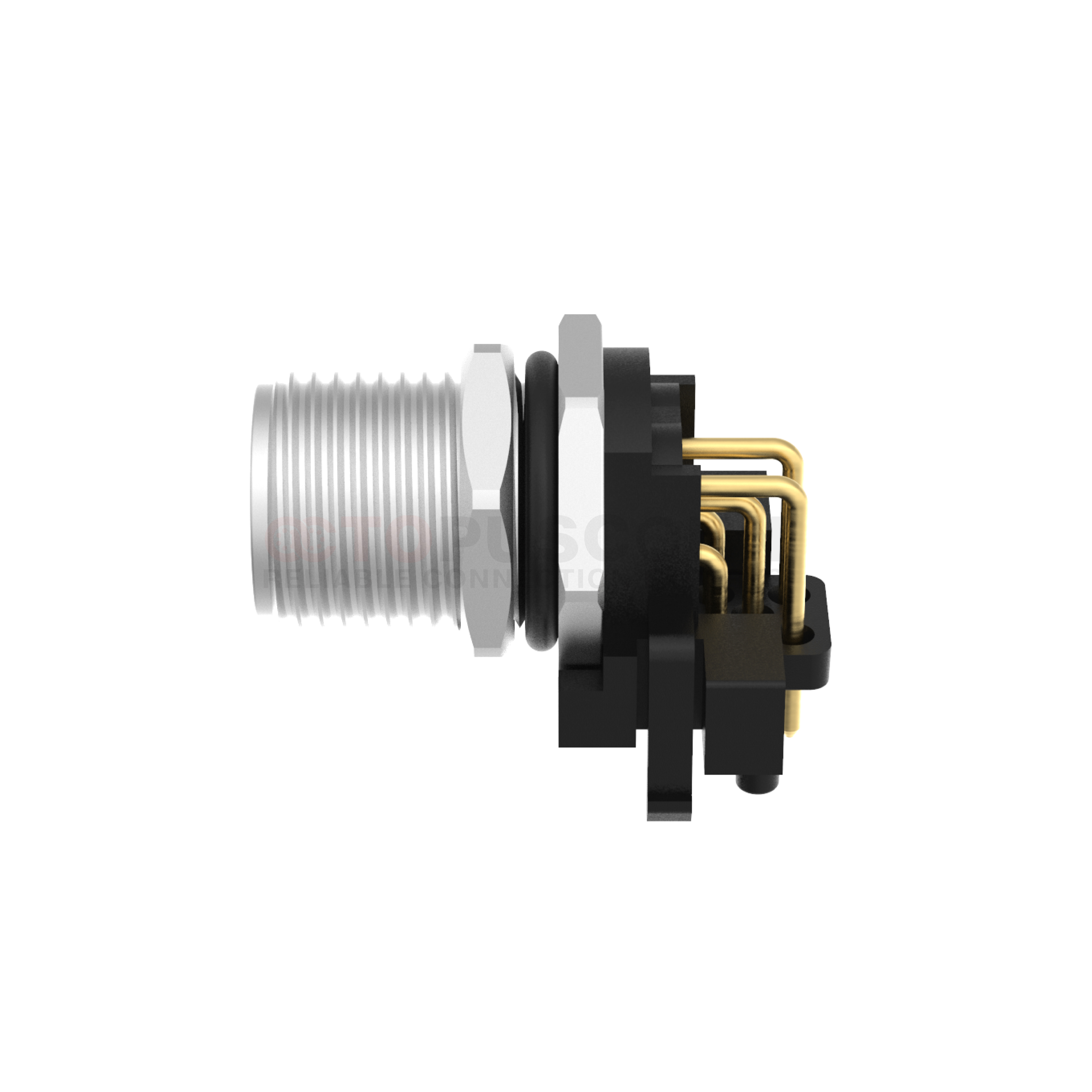 M12 B Coded Connectors Plate Rear Mount 3-5PIN Male Plug plate type M12*1 unshielded