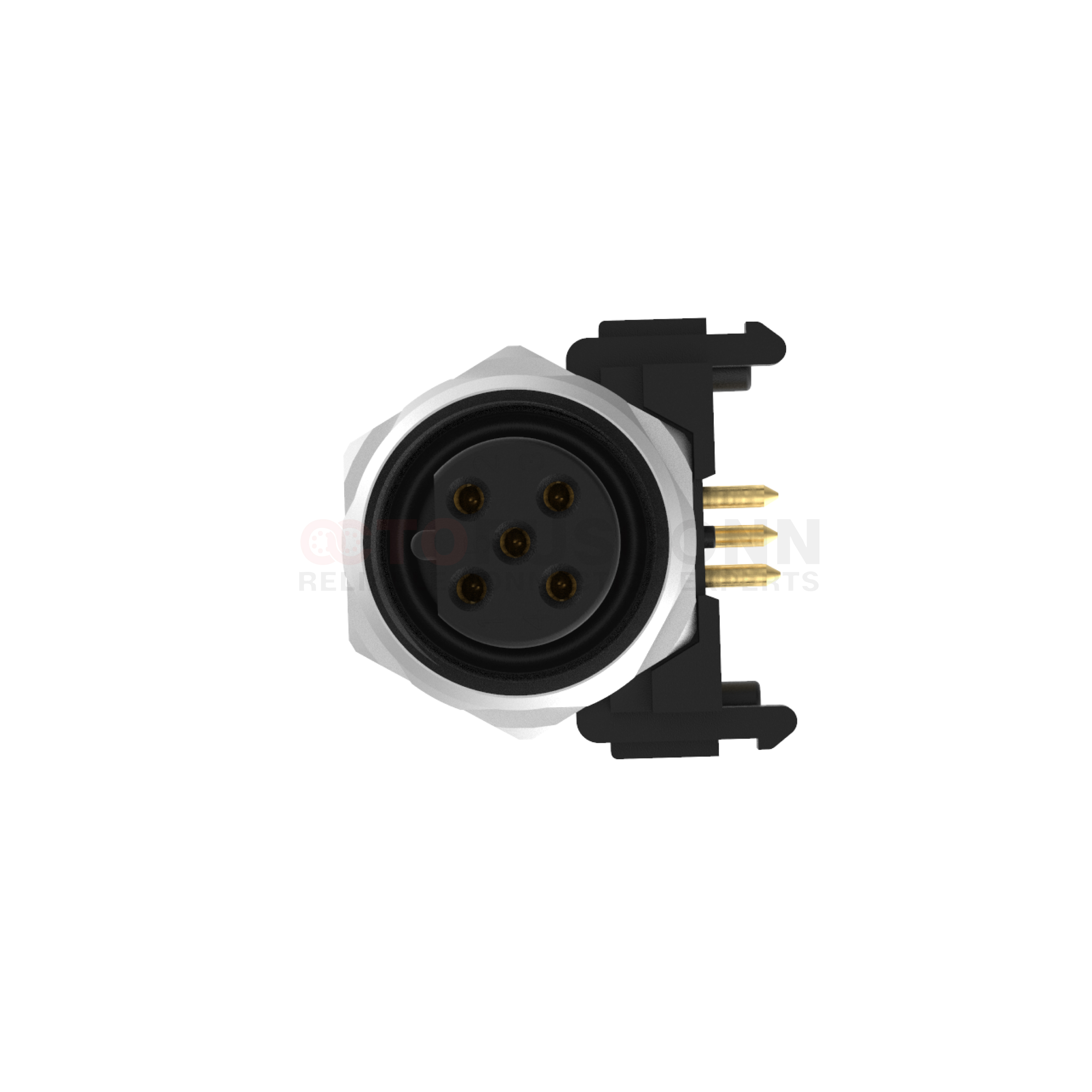 M12 B Coded Connectors Plate Rear Mount 3-5PIN Female Plug plate type ...