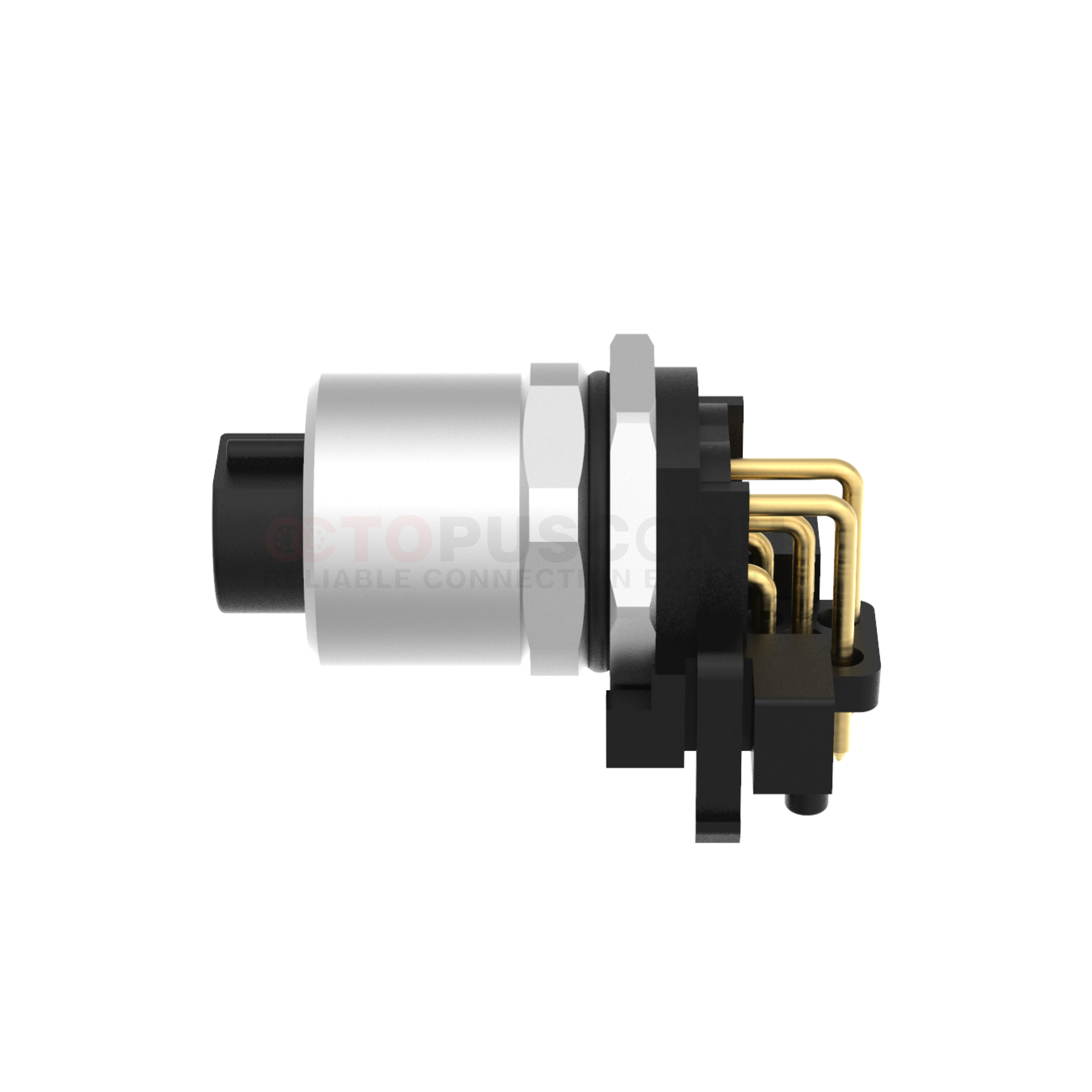 M12 B Coded Connectors Plate Rear Mount 3-5PIN Female Plug plate type M12*1 shielded