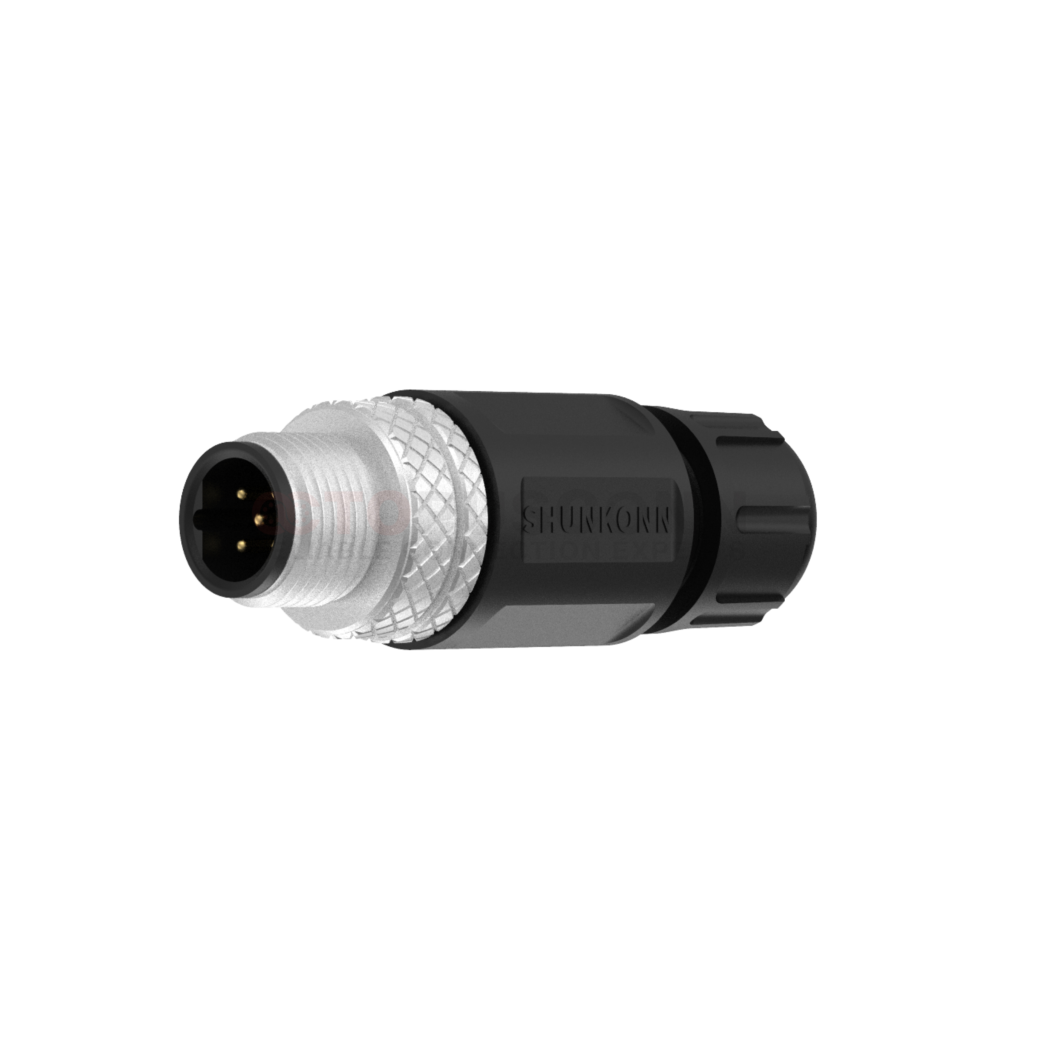 M12 B Coded Connectors Straight Plastic Assembled 3-5PIN Male Solder Type