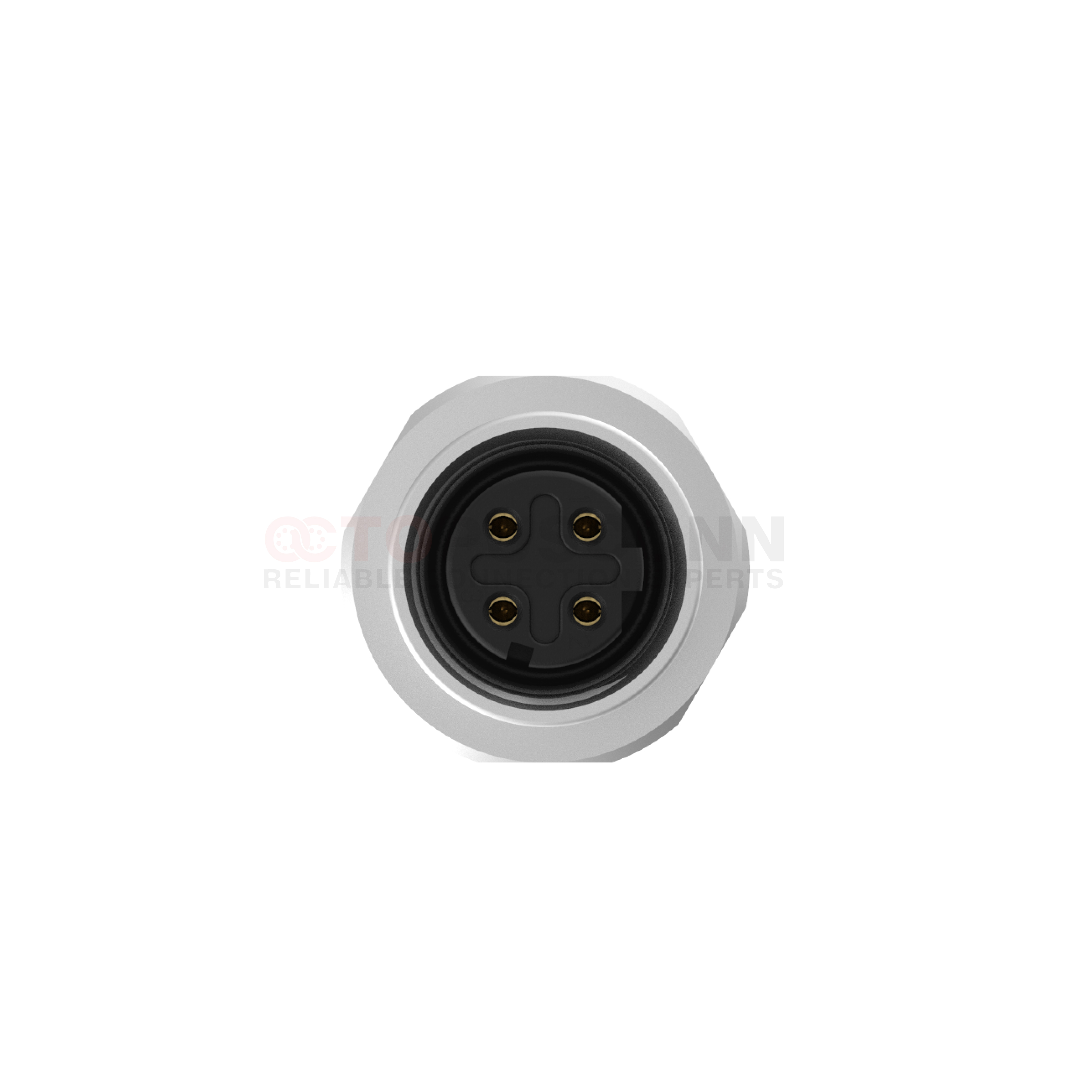 M12 D Coded Connectors Board Front Mount 4PIN Female Solder Type M12*1. ...
