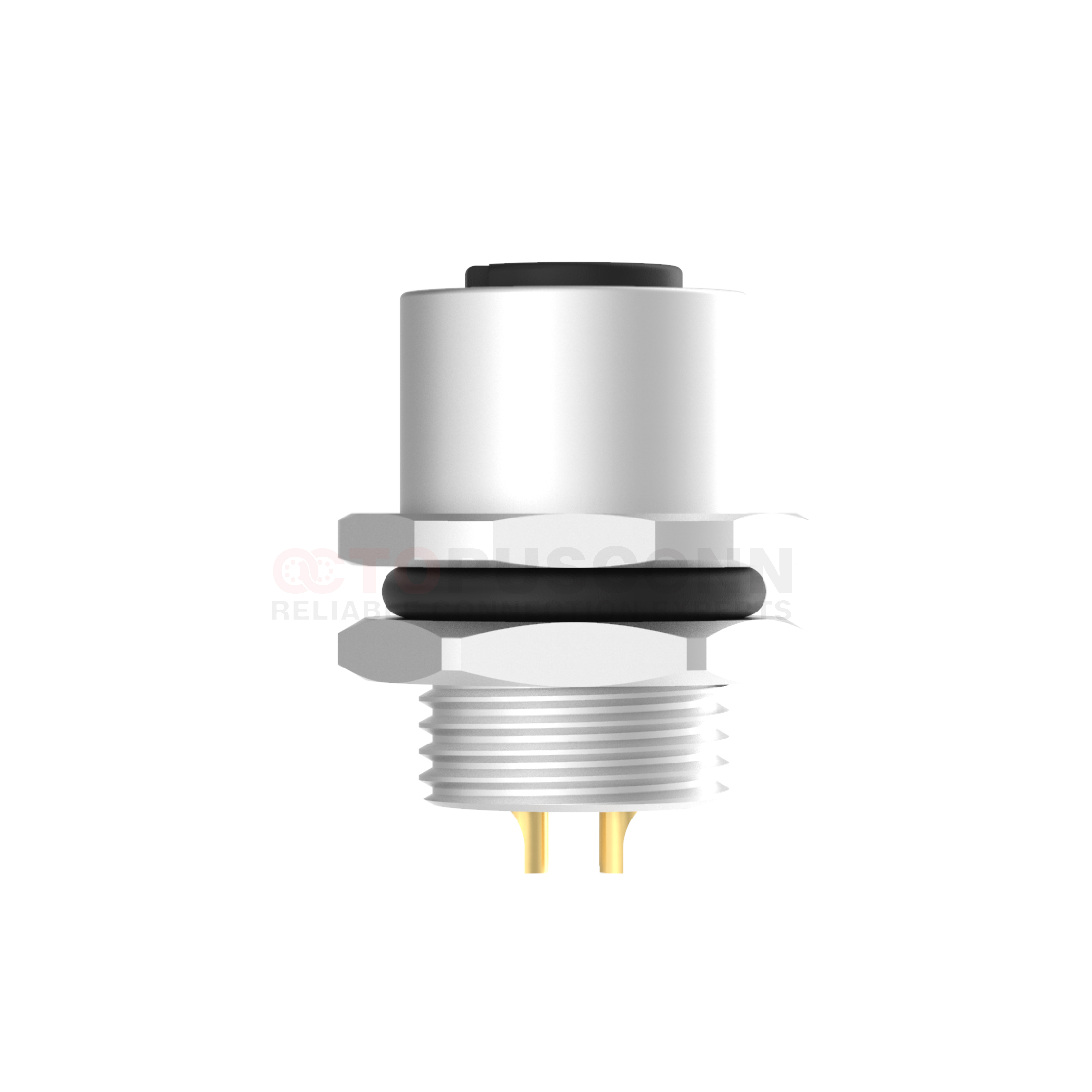 M12 D Coded Connectors Board Front Mount 4PIN Female Solder Type M12*1. ...