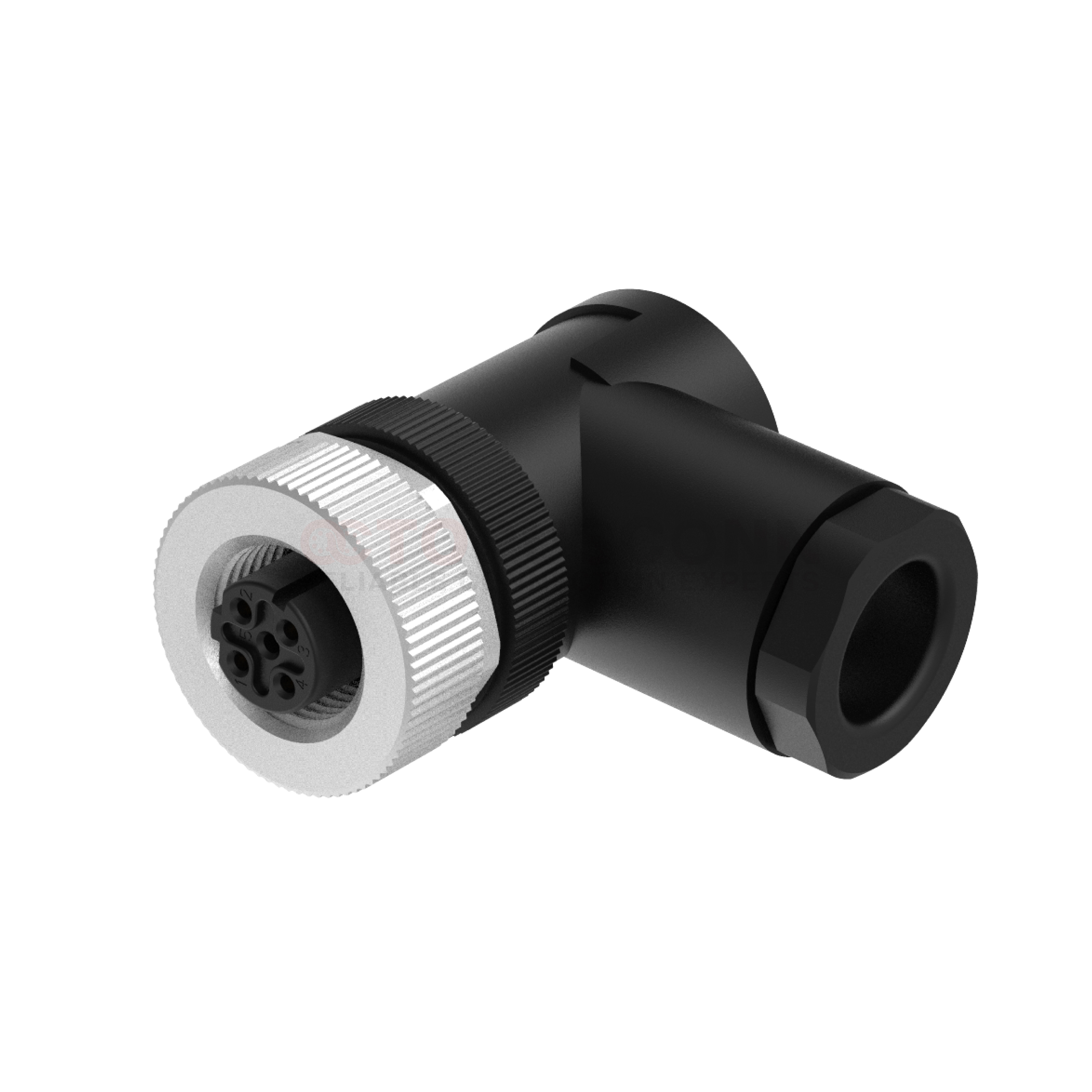 M12 D Coded Connectors Straight Plastic Assembled 4PIN Female Screw ...