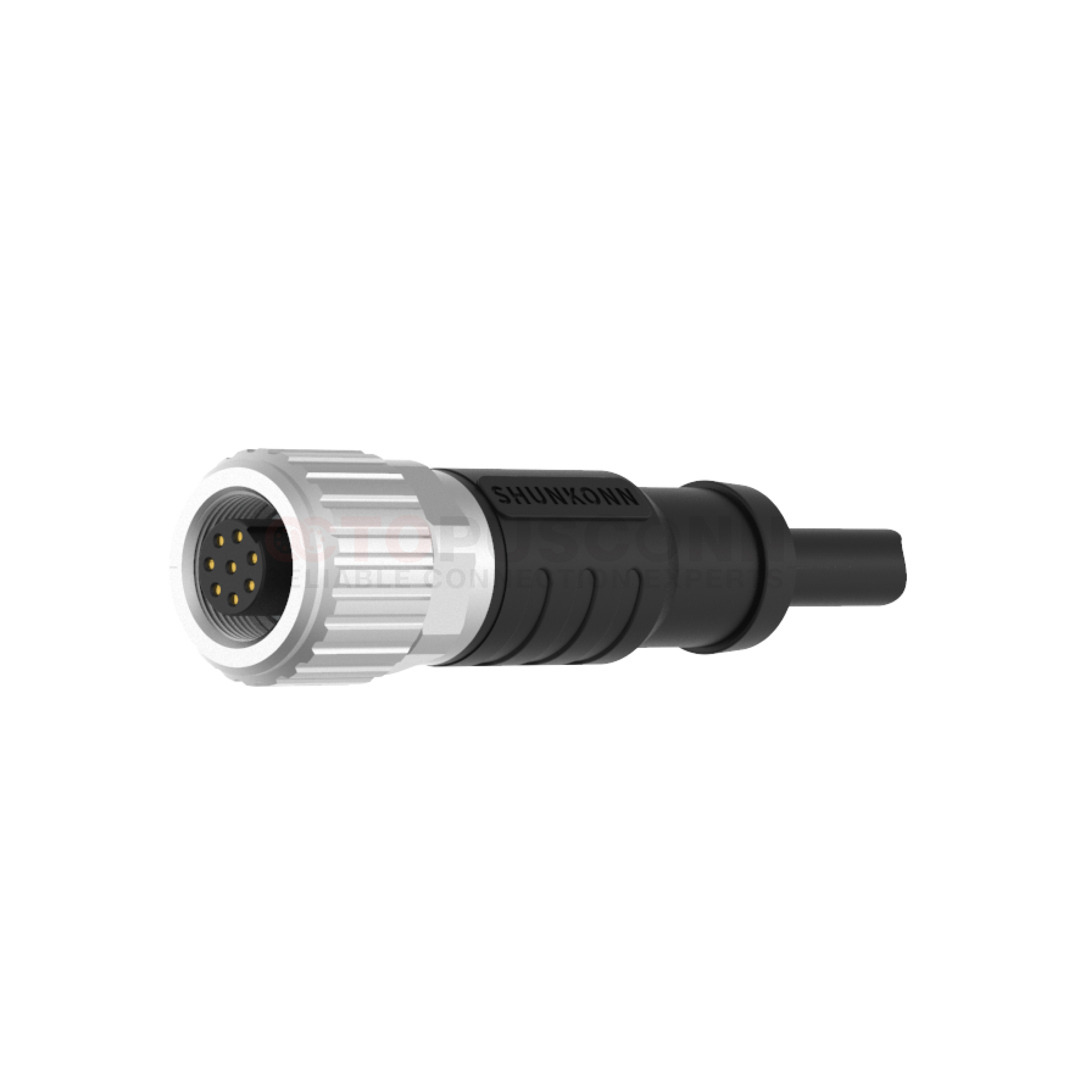 M9 Connection Cable, Female End, Vertical Type, Encapsulated Molding ...