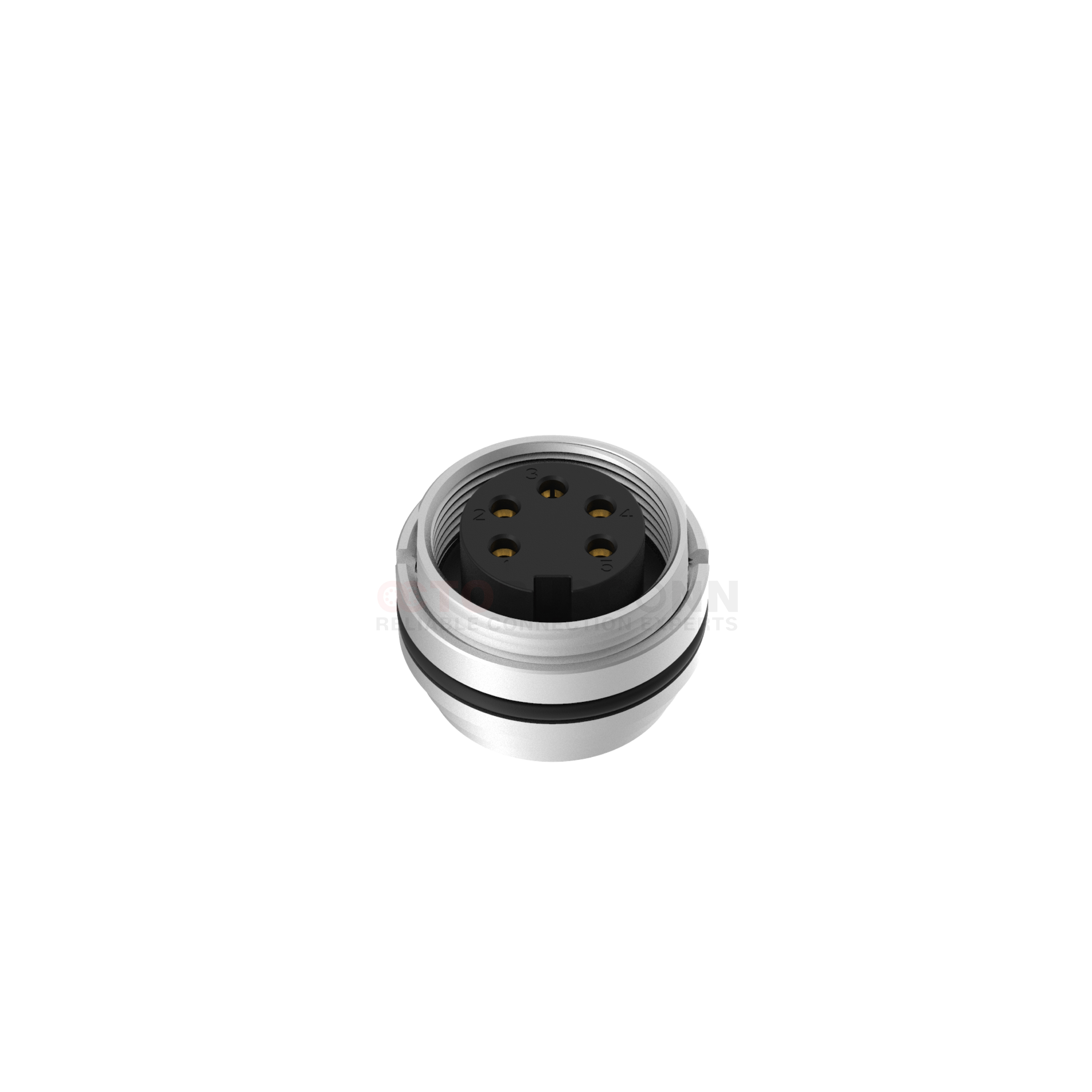 M16 circular connector, rear - mounted 2 - 24PIN female end PCB ...