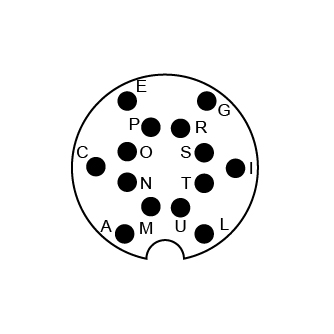 M16 圆形连接器公端 14芯