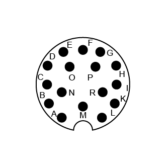 M16 圆形连接器公端 16芯