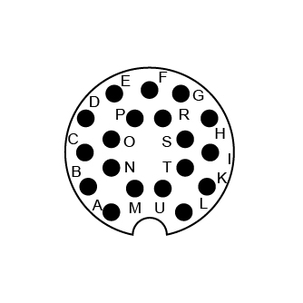 M16 圆形连接器公端 19芯