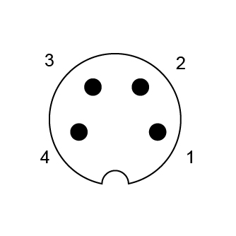 M16 圆形连接器公端 4芯
