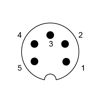 M16 圆形连接器公端 5芯