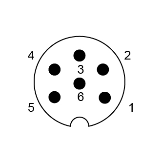 M16 圆形连接器公端 6芯