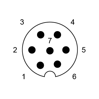 M16 圆形连接器公端 7芯