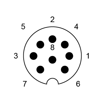 M16 圆形连接器公端 8芯