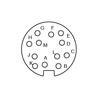M16 圆形连接器母端 12芯