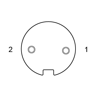 M16 圆形连接器母端 2芯