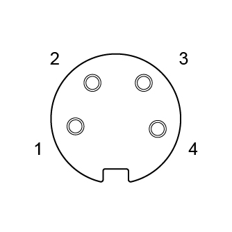 M16 圆形连接器母端 4芯