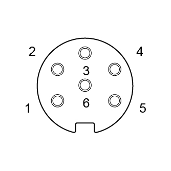 M16 圆形连接器母端 6芯