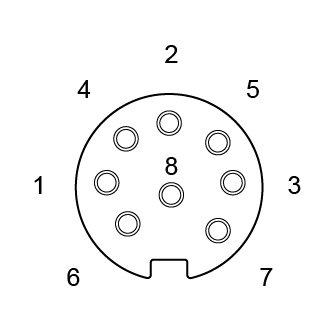 M16 圆形连接器母端 8芯