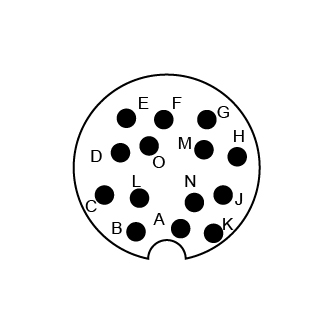 M16 圆形连接器公端 14A芯