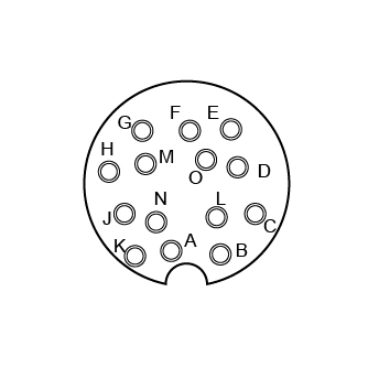 M16 圆形连接器母端 14A芯