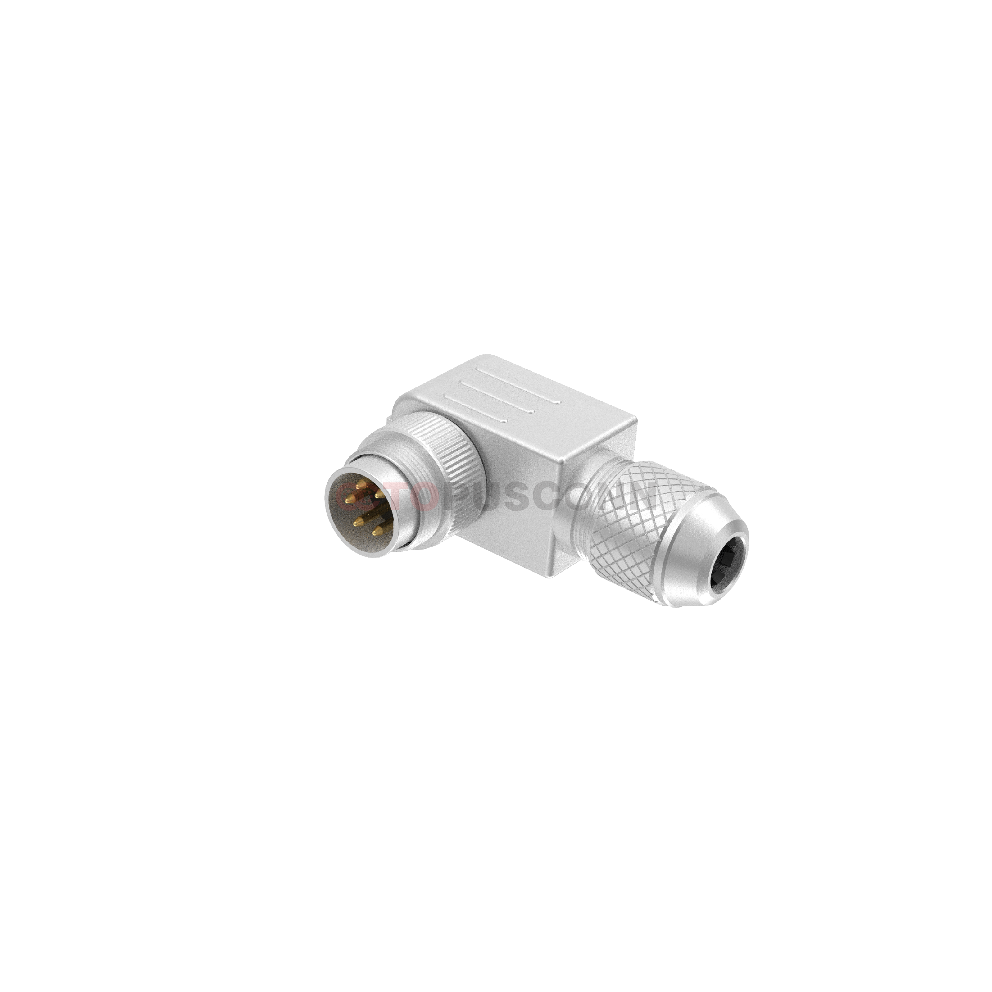 M16 Circular Connector, Bent Angle, Zinc Alloy, 2 - 24 Cores, Wire - soldering Type, M16*0.75