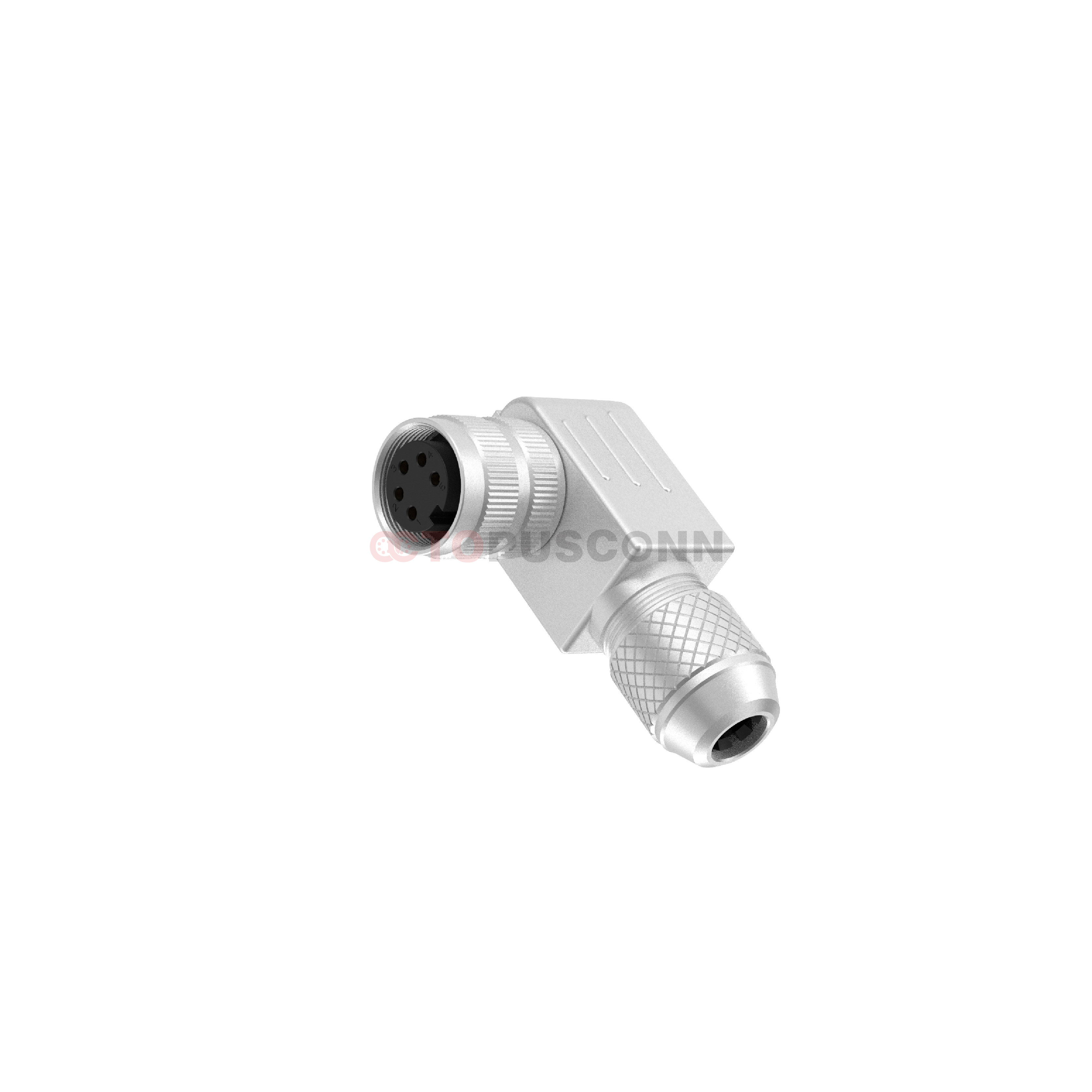 M16  Connector Right-Angled Metal-Assembled 2–24 PIN Female Soldered Type